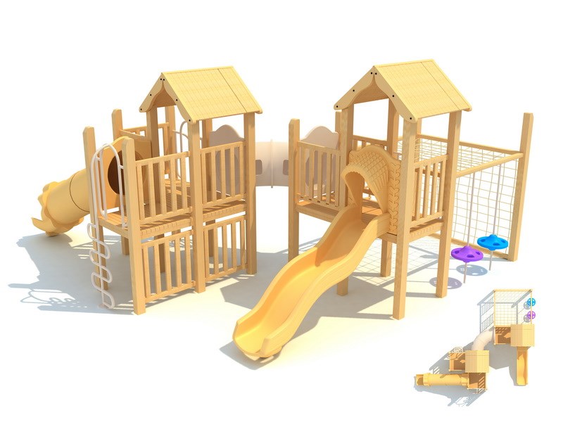 Zona de juegos al aire libre - Serie de madera - Sistema de escalada