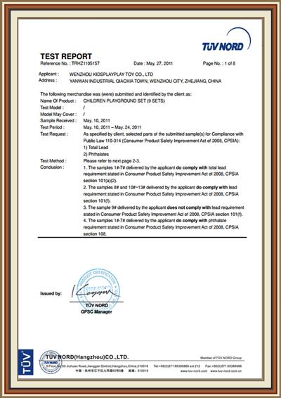 Prueba de material TUV