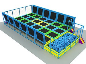 2017 modificado para requisitos particulares grande comercial trampolín interior parque KP-140625