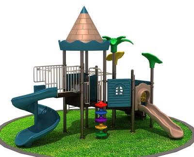 China fabricó equipos de juegos infantiles al aire libre de plástico con escalador inoxidable TQ-HY312