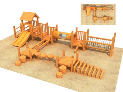 Zona de juegos comercial de madera con CE de alta calidad y EN1176 TQ-MT531