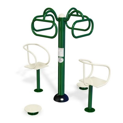 Equipo de ejercicio doble cadera Twister para culturismo TQ-JSQ076