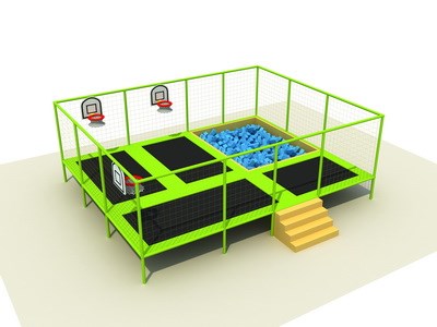 Pozo colorido de la espuma del cubo del poliuretano de la prueba de fuego para el parque interior grande KP-150416 del trampolín de los niños