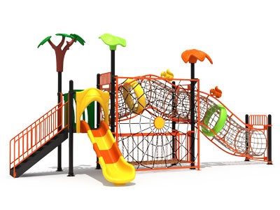 juegos de preescolar al aire libre con varios niños escalada neta cruzando el túnel juego de diapositivas para niños TQ-SWZD001