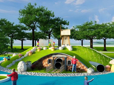 Parque infantil al aire libre parque infantil tren de madera TQ-FB206