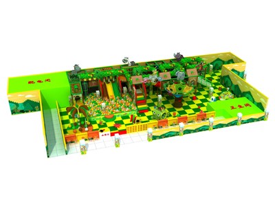 Área de juegos para niños, gran área de juegos para niños en el interior con toboganes TQ-TQB170924T2